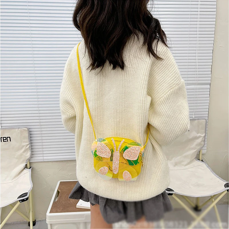 New Children Messenger Bag Cute Butterfly Styling Shoulder Bags for Girls Fashion Coin Purse Crossbody Bag Gifts for Kids