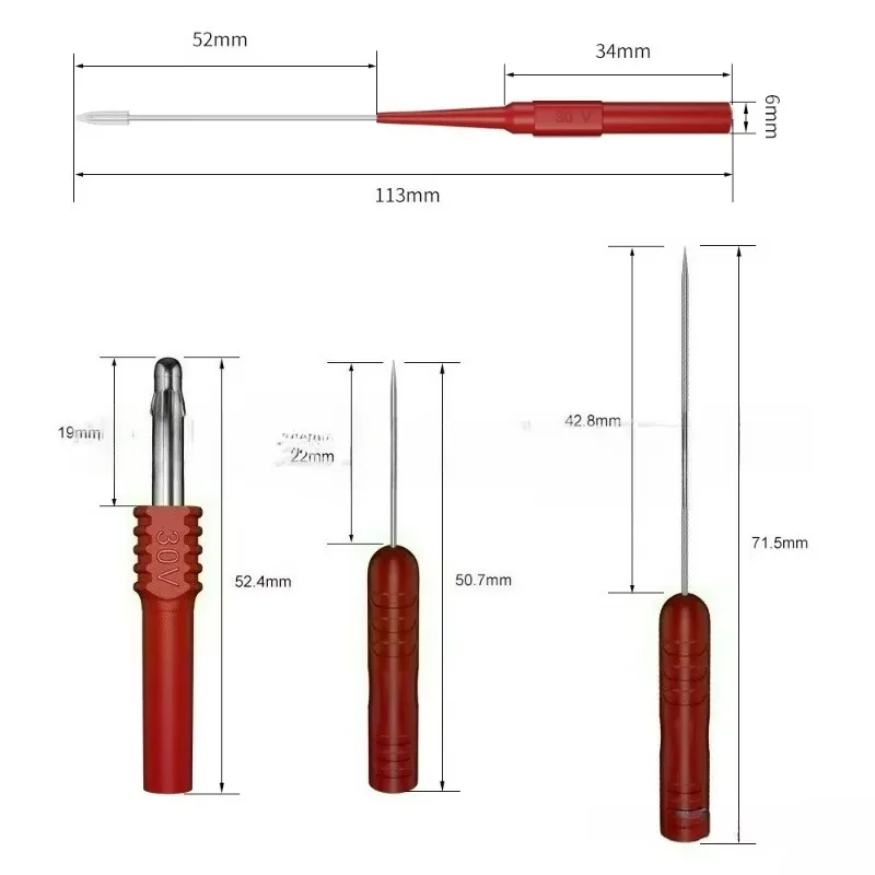 Tiy 41Pcs Multimeter Test Lead Kit with Wire Piercing Probes Alligator Clip Q.80013 4MM Banana Plug To Alligator Clip Test Lead