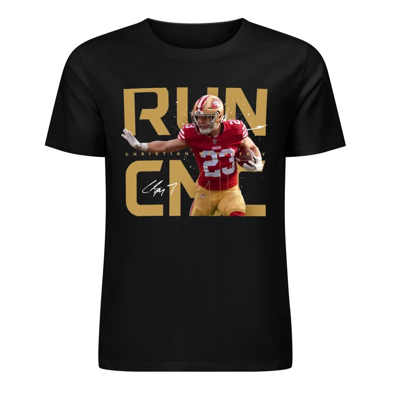 

Chrístìán sport McCáffrèy Run CMC T-Shirt sweat Aesthetic clothing mens workout shirts