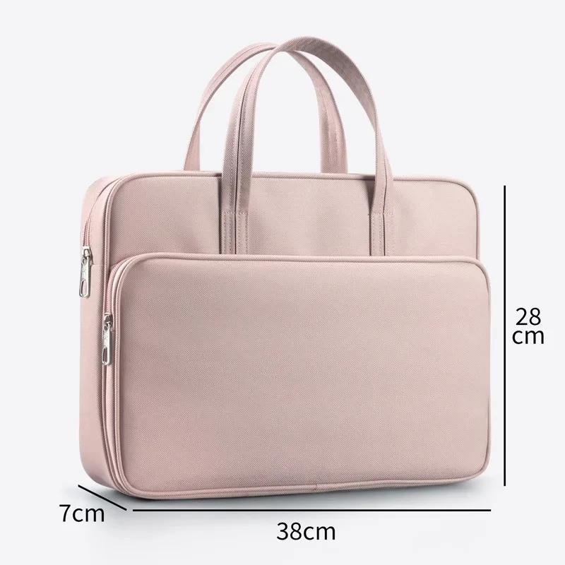 Laptop bag 14 inch notebook briefcase female protective case waterproof conference bag printed logo