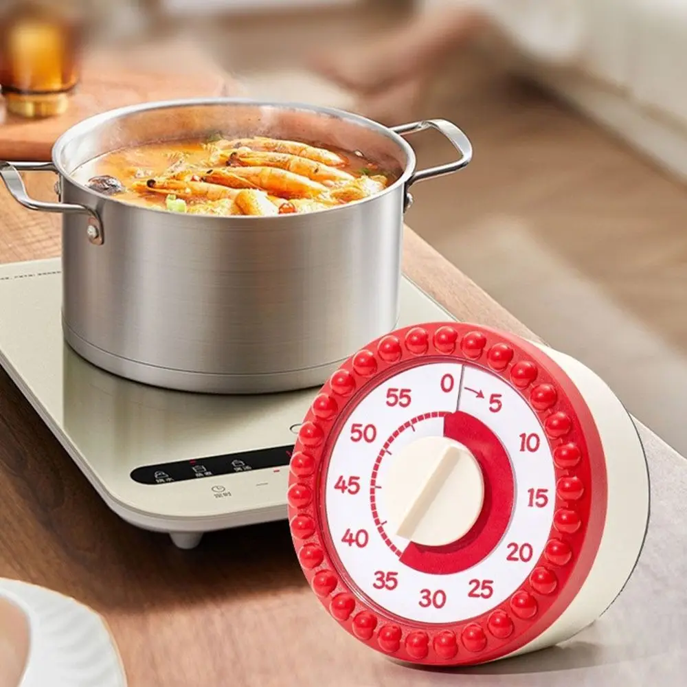 

Alarm Clock 60-Minutes Visual Timer Ultra Silent Self-discipline Kitchen Mechanical Timer Visualization With Stand