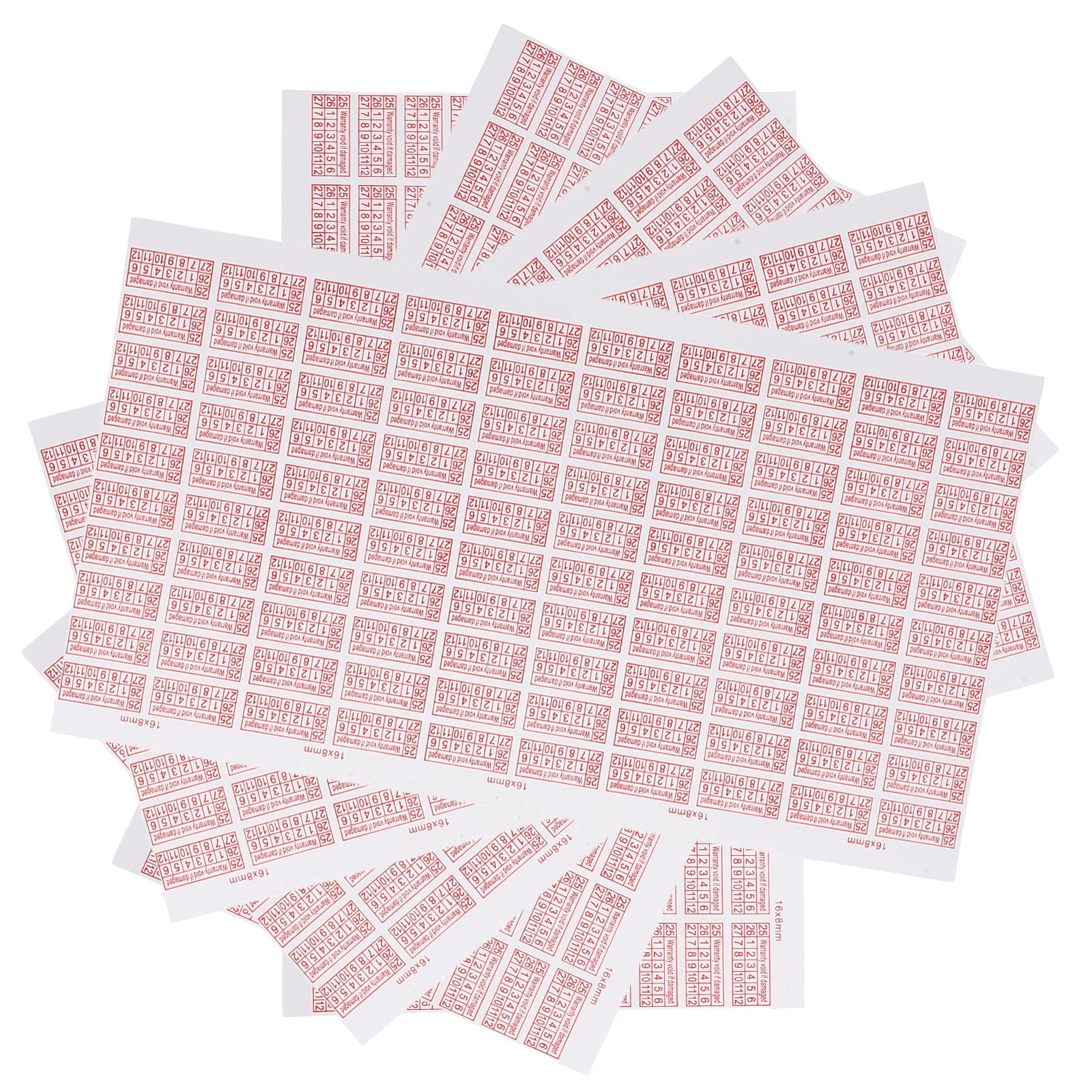 

5 Sheets Warranty Stickers Fragile Tamper Proof Labels Adhesive Seal Packaging Anti Tear Date Recording Security Plastic Shell