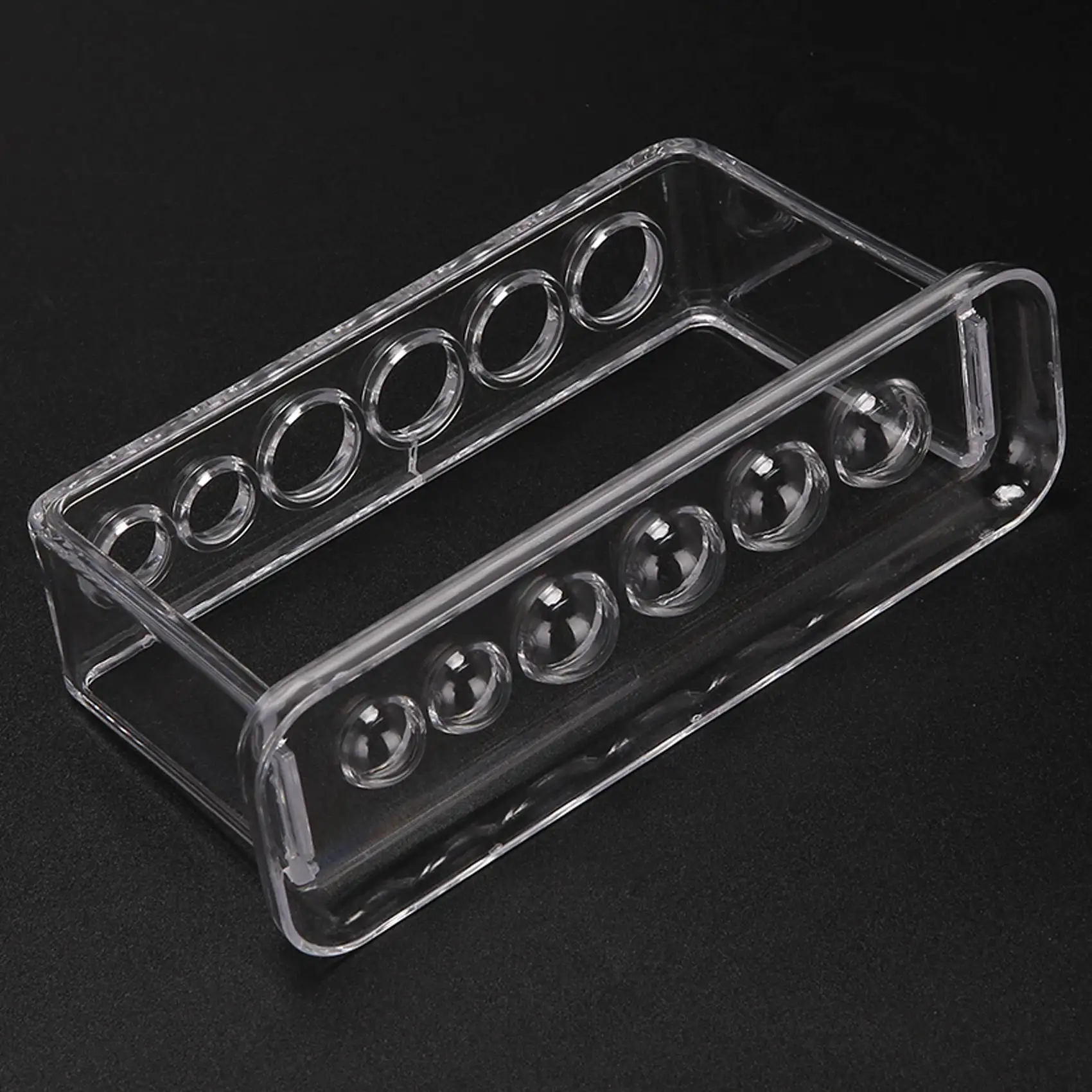 Plastic Clear Test Tube Rack 6 Holes Stand Lab Test Tube Stand Shelf School Supply Lab Equipment 16.7X8X3 Cm