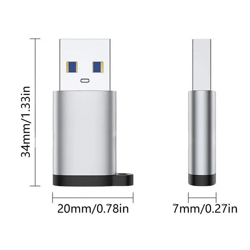 USB-адаптер типа C, разъем USB 3.0, высокоскоростной разъем для передачи данных «папа-мама» типа C для мобильных телефонов, ноутбуков