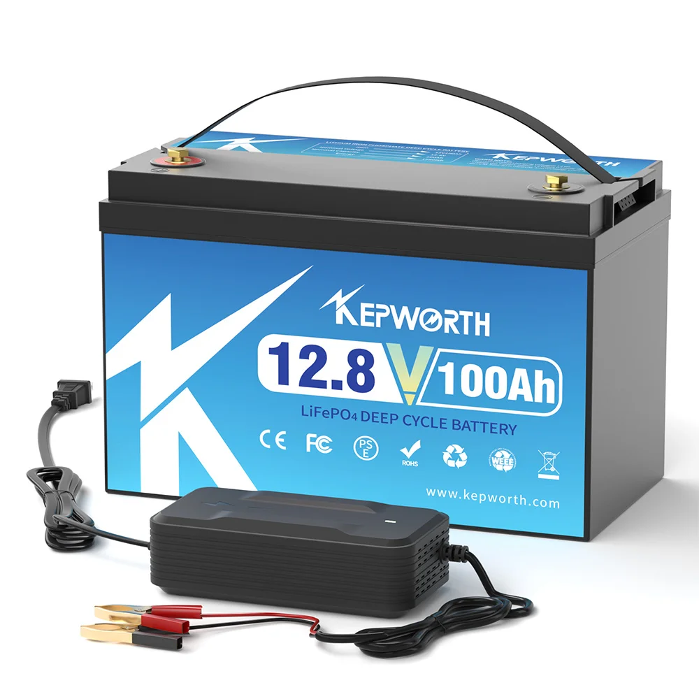 New 12V 24V 100Ah 120Ah 300Ah Lithium Iron Phosphate Battery Lithium Iron For RV Campers Solar Golf Carts Marine With Charger