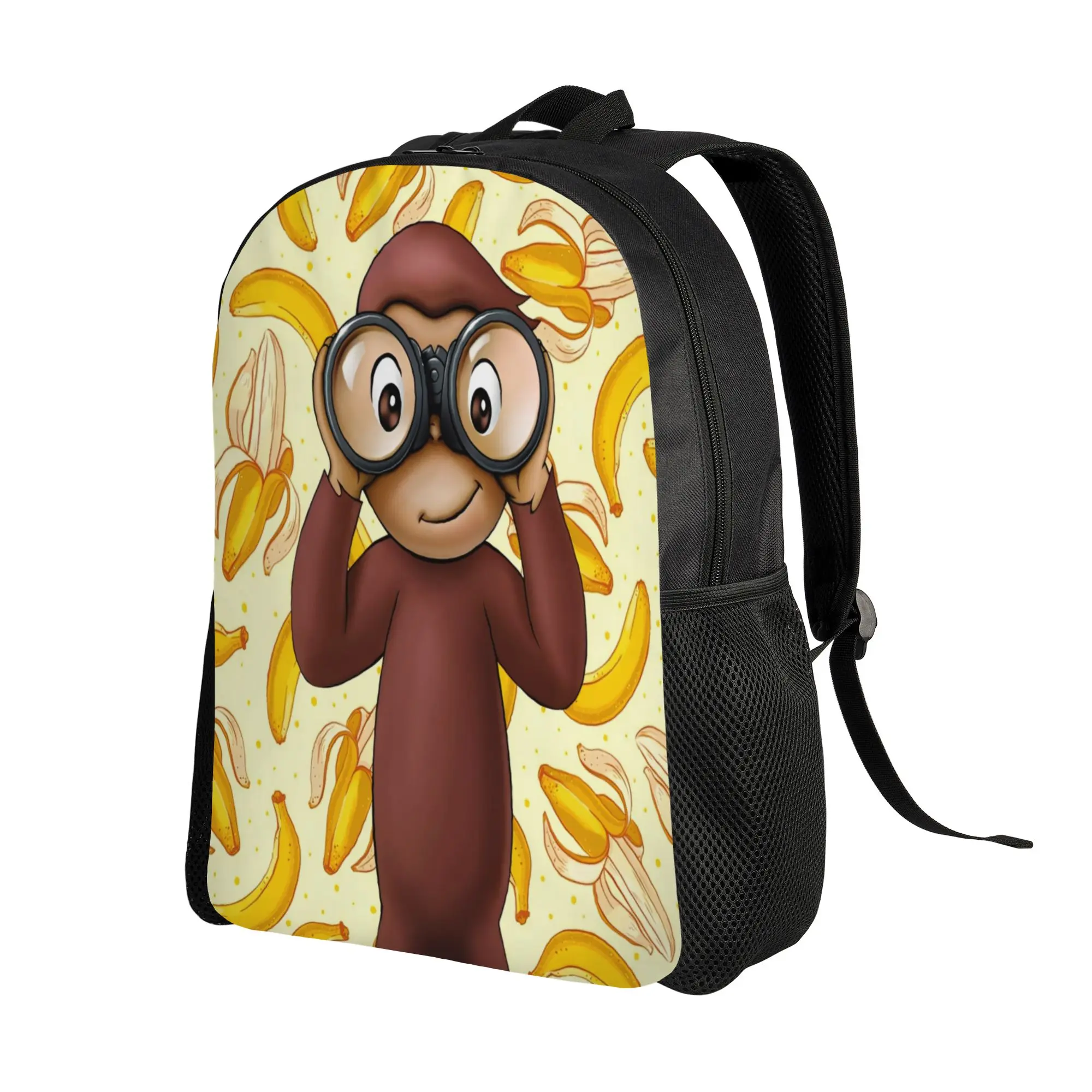 Cartoon Curious George Backpack  Cute Backpacks Boy Girl College Print High School Bags Design Rucksack