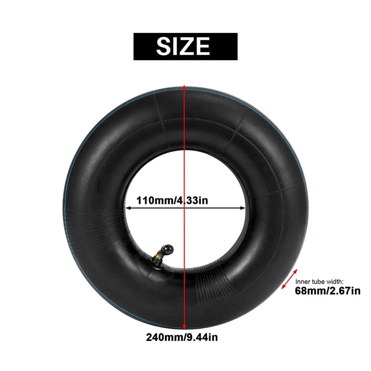 2 PC 4.10/3.50-4 Inch Inner Tube Tire for Hand Truck Hand Cart Garden Cart Lawn Mower 4.10-4 Replacement Tube