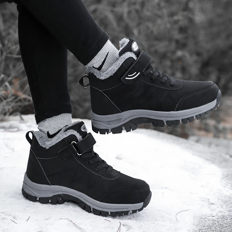 Casual Sneaker Winter Boots for Men Warm Soft and Comfortable Add Velvet Sports and Leisure Men's Sneakers Outdoor Non-Slip