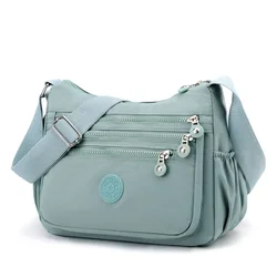 Bolso de mensajero informal para mujer, bandolera de nailon multicapa, bandolera cruzada para madre