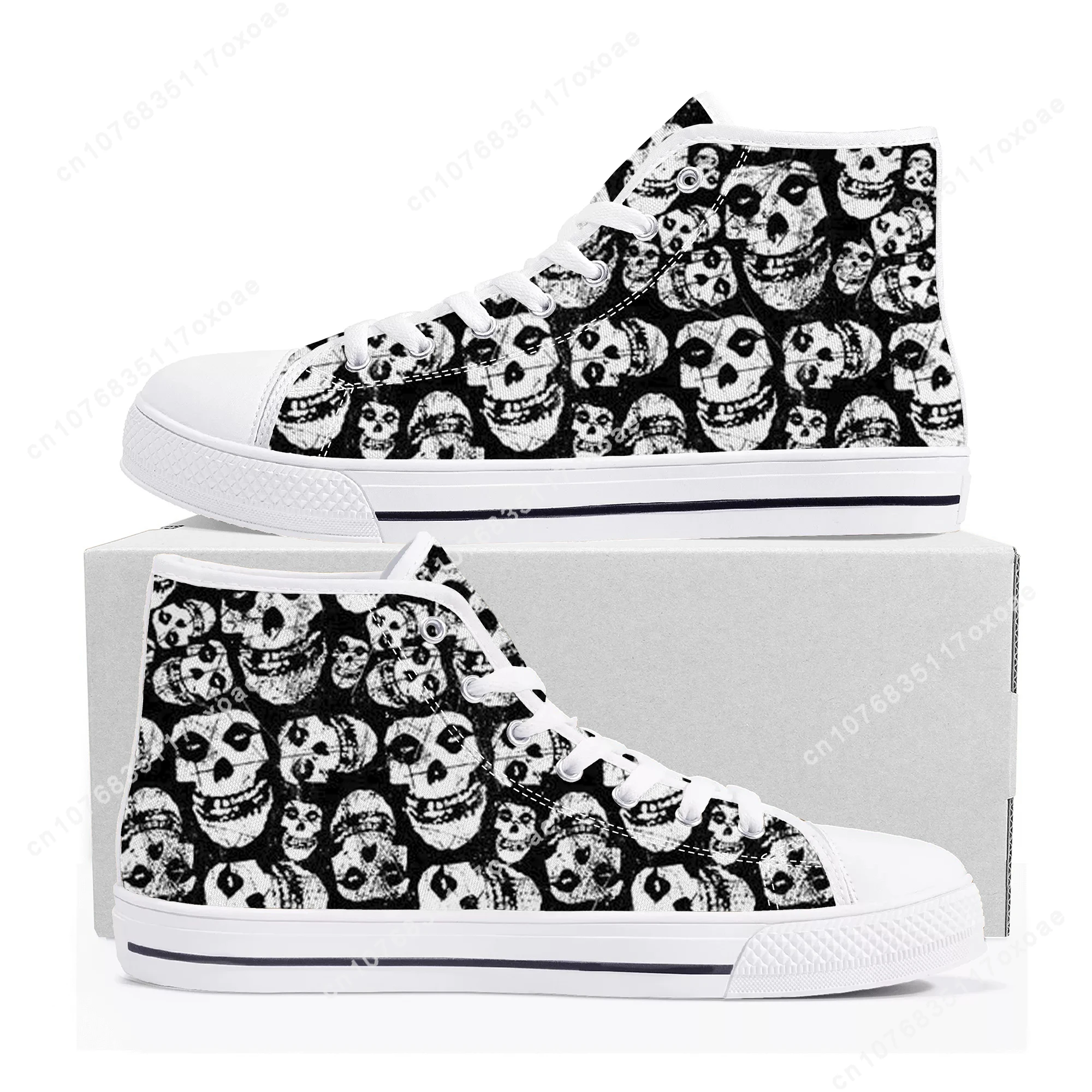 Misfits Skull Shoes High Top Sneakers Mens Womens Teenager High Quality Canvas Sneaker couple Casual Shoe Customize Shoe