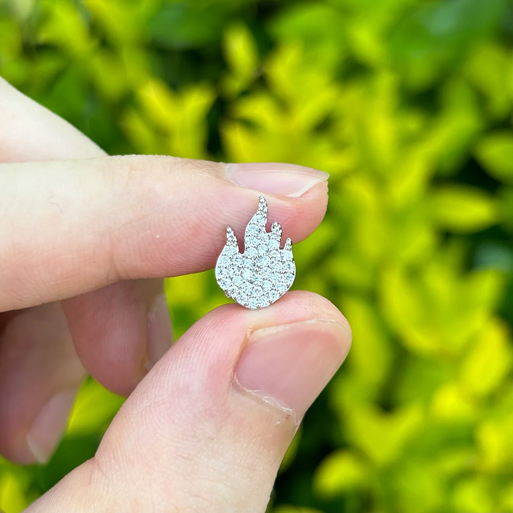 女性と男性のための最初のジルコンの炎の歯のグリル,花嫁の宝石,金メッキの装飾,14カラット,お祝いの贈り物,ファッショナブル