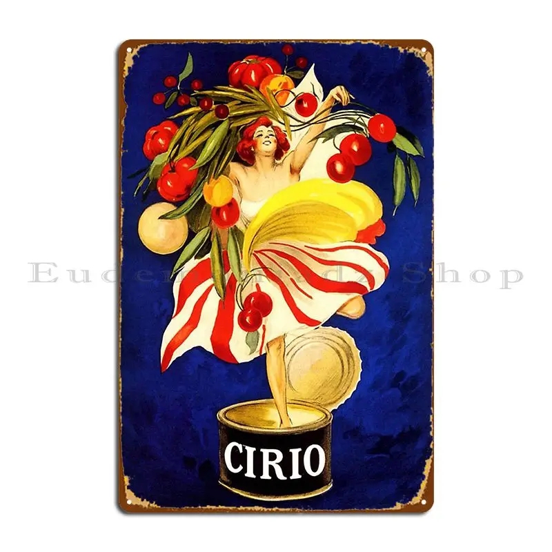 Cirio Tomatoes Vintage Food Advertisement Poster Metal Sign PaintingCustom Wall Decor Bar Wall Decor Tin Sign Poster