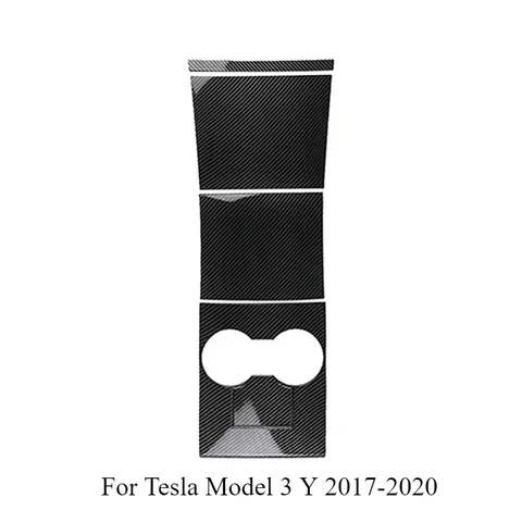 Защитная Накладка На Центральную Панель Управления Tesla Model 3 Y 2017-2020, Декоративные Наклейки Из АБС-пластика Под Карбон