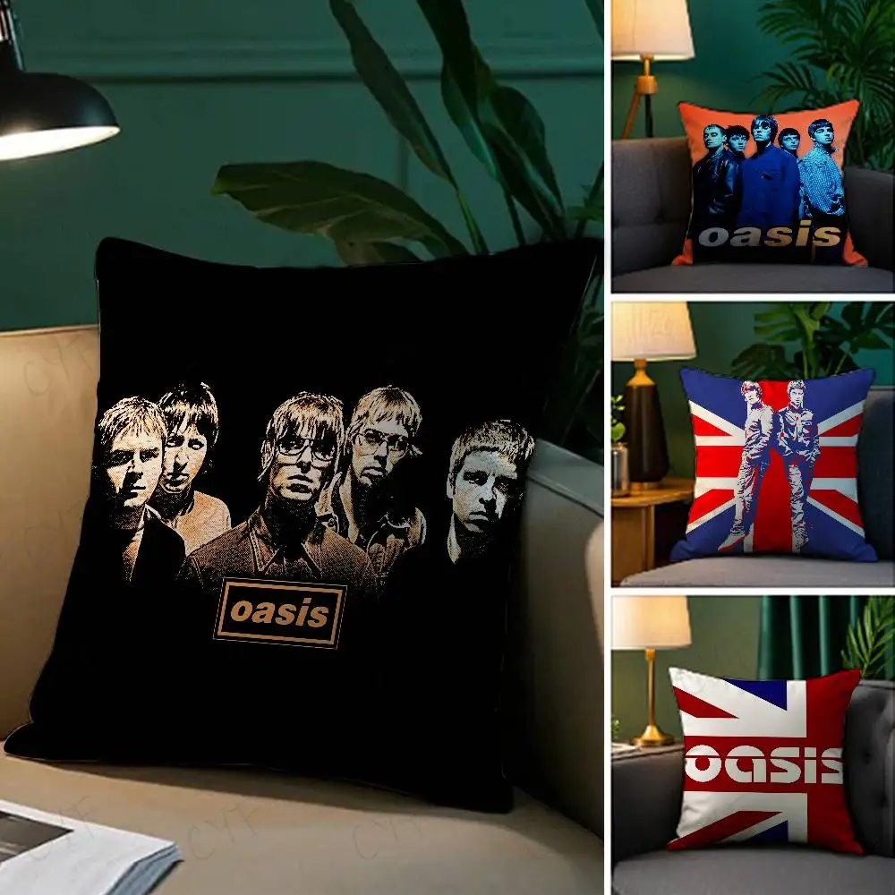 

Fashion Rock Band O-Oasis Pillow Case Custom Printed Brushed Fleece Pillow, Baby Skin-Touch, Eco-Friendly Dye-Sublimation Cushio