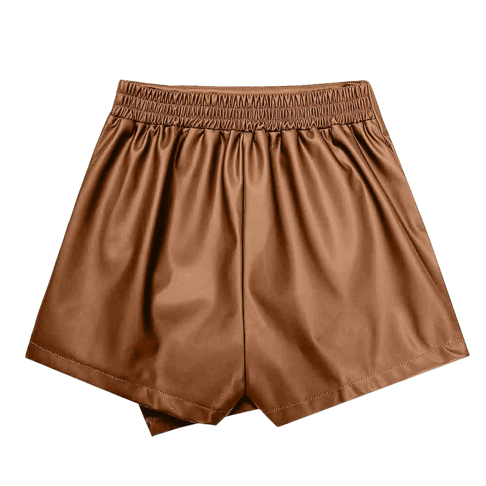 ฤดูใบไม้ผลิ/ฤดูร้อนมีมาดเอวสูงมินิเดรสแลดูผอมกระโปรงบอดี้คอนสําหรับผู้หญิง 2024 ใหม่หนังPuย่นมินิเดรส