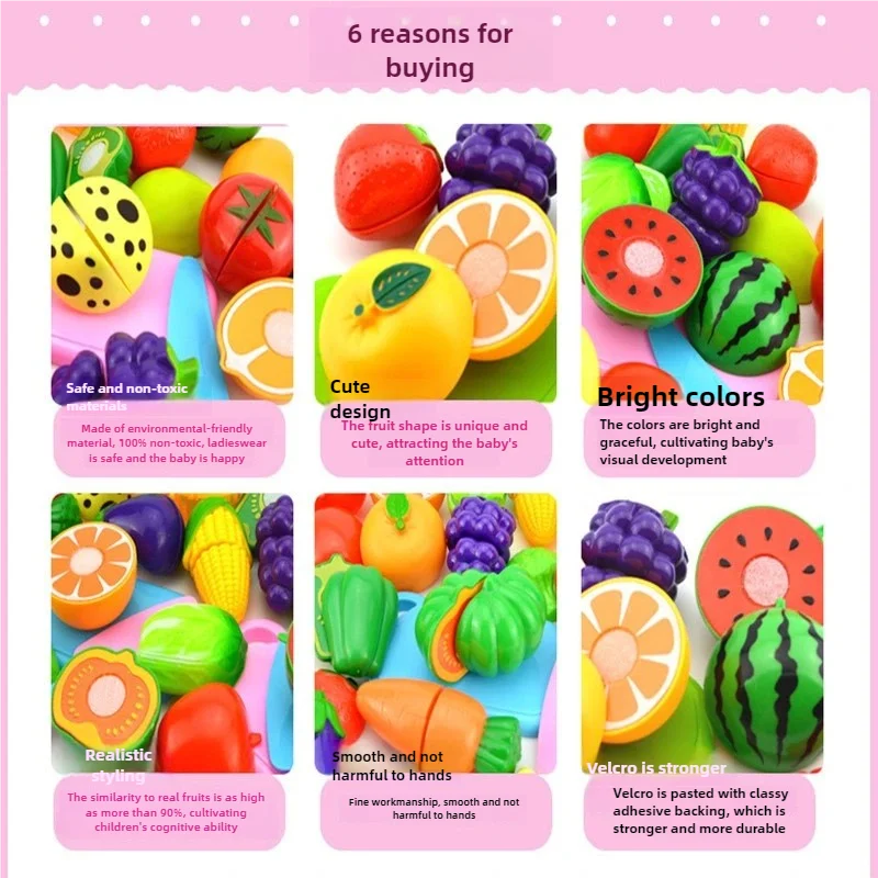 Kinder Spielzeug Schneiden Obst und Gemüse Set für Kinder Pretend Spielen Simulation Küche Spielzeug Montessori Baby Spielzeug für Mädchen Jungen