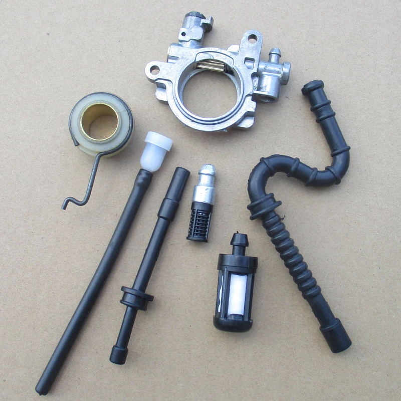 Oil Pump Oiler Assembly with for Worm Gear Spring and Oil Line for 029 039 for m90 MS310 MS390 MS311 for chainsaw Replacement