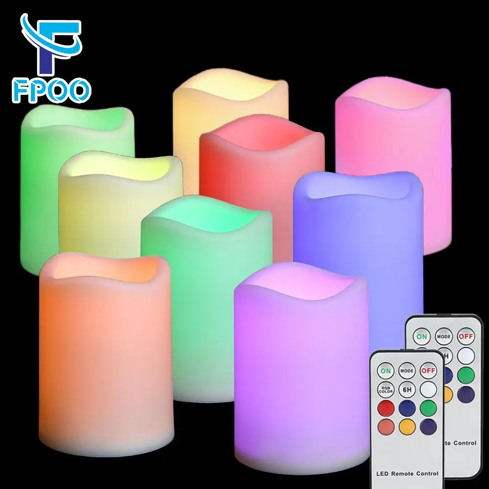 LED Candle Flameless Candles Colorful Gift Tea Light Battery Operated Remote Wedding Home Decorative Electronic Led Candle Light