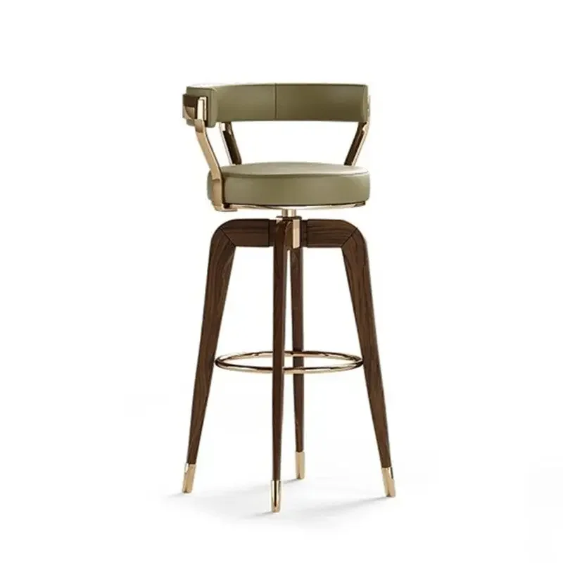 New product, modern simple light luxury bar chair, high chair, island chair, front desk chair in the hotel sales office