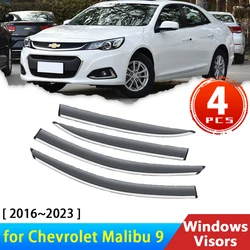 Deflectors for Chevrolet Malibu 9 IX 2016~2023 Accessories Car Side Window Visors Rain Eyebrow Windshield Protective Cover 2018