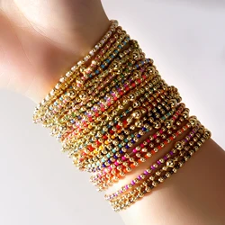 1pc New Arrival Colorful Glass Beads & 18K Gold Plated Copper Boho Fashion Bracelets Jewelry As Summer Luck Gifts For Women