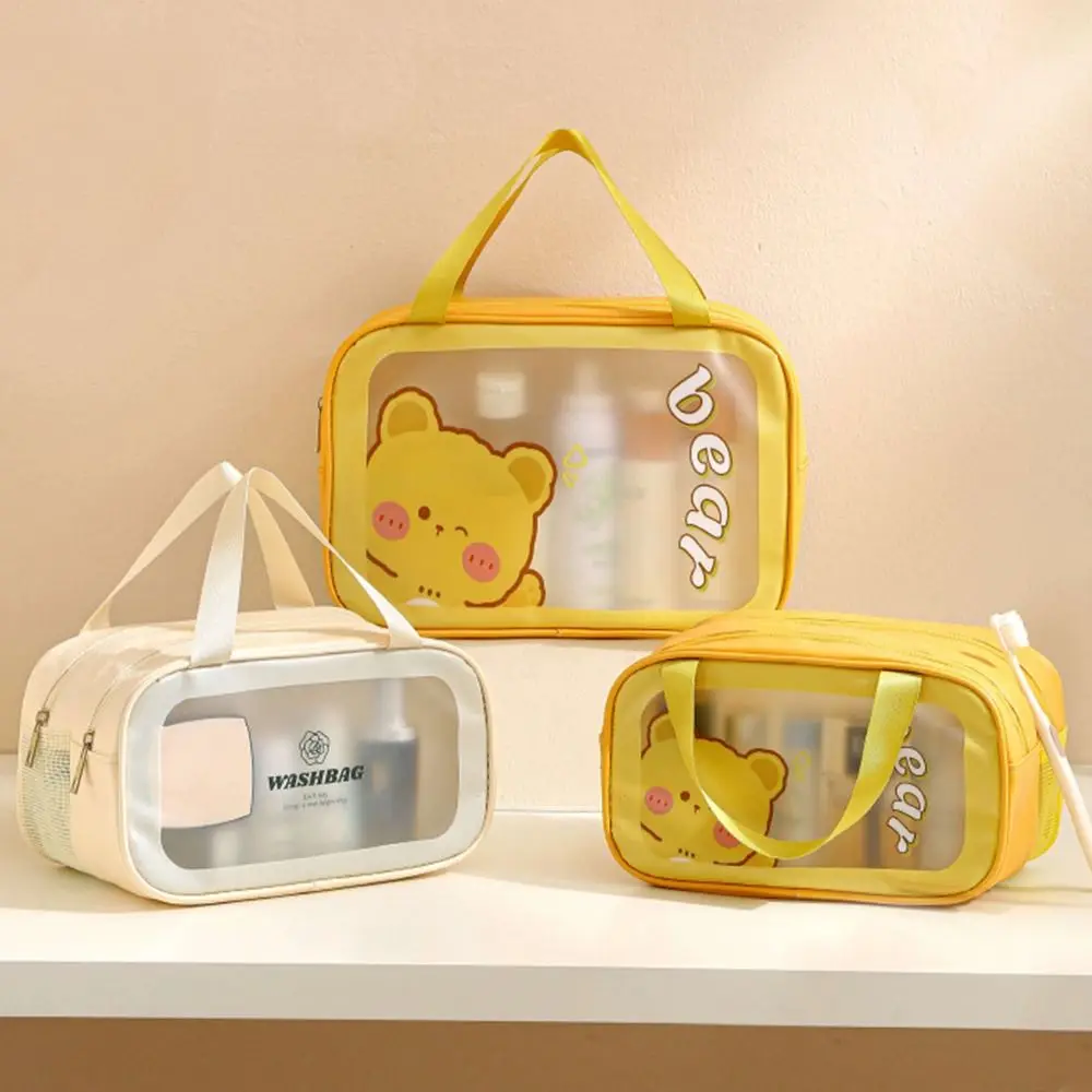 

Large Capacity Toiletry Bag for Outdoor Travel Dry and Wet Separation Portable Cosmetic Storage Bag Transparent Waterproof