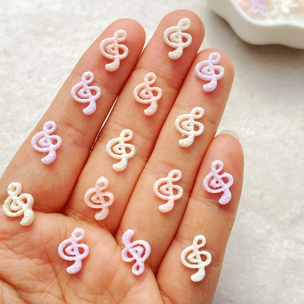 50pcs Mix Resin Mini Pink Musical Symbol Nail Art Flatback Stone Applique DIY Christmas Charms Scrapbook Decor Crafts view 5