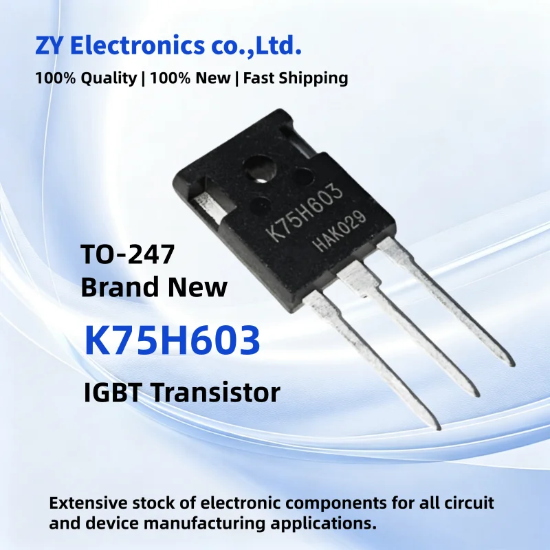 5-10PCS 100% New IKW75N60H3 K75H603 TO-247 IGBT single Transistor Solar inverter