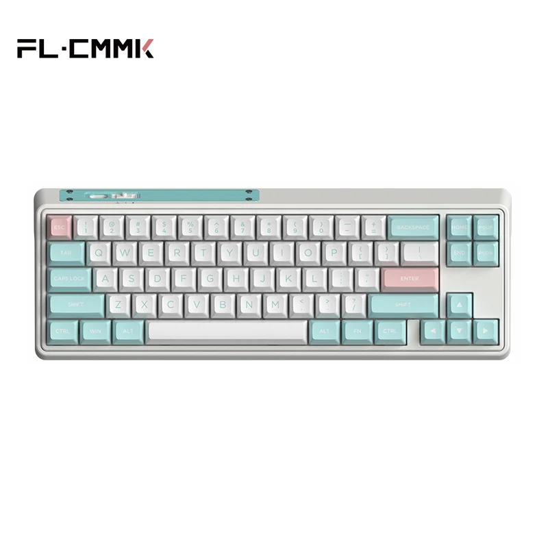 Teclado Mecânico sem Fio Bluetooth com Fio Win Mac Ipad Hot Swappable 68 Chaves 2.4g Rgb Modos fl · Esports-cmk68-sam