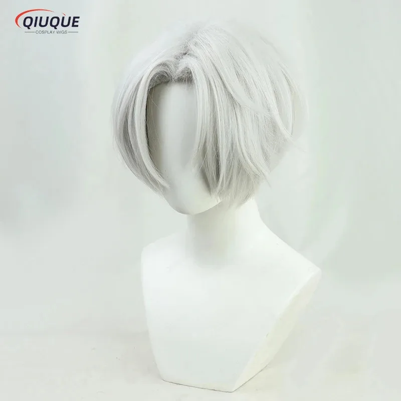 COSda @ Anime Tenjiku Izana Kurokawa Peluca de cosplay Pelucas de cabello resistentes al calor blanco plateado + gorro de peluca + accesorios de pendientesCOSda @