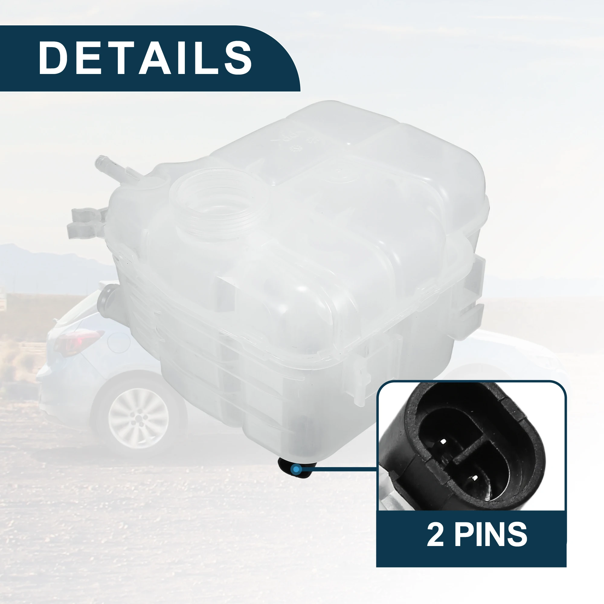 UXCELL Tanque de desbordamiento de expansión de refrigerante para Vauxhall con sensor para Vauxhall para Astra J 2010-2014 para Vauxhall Cascada 2013