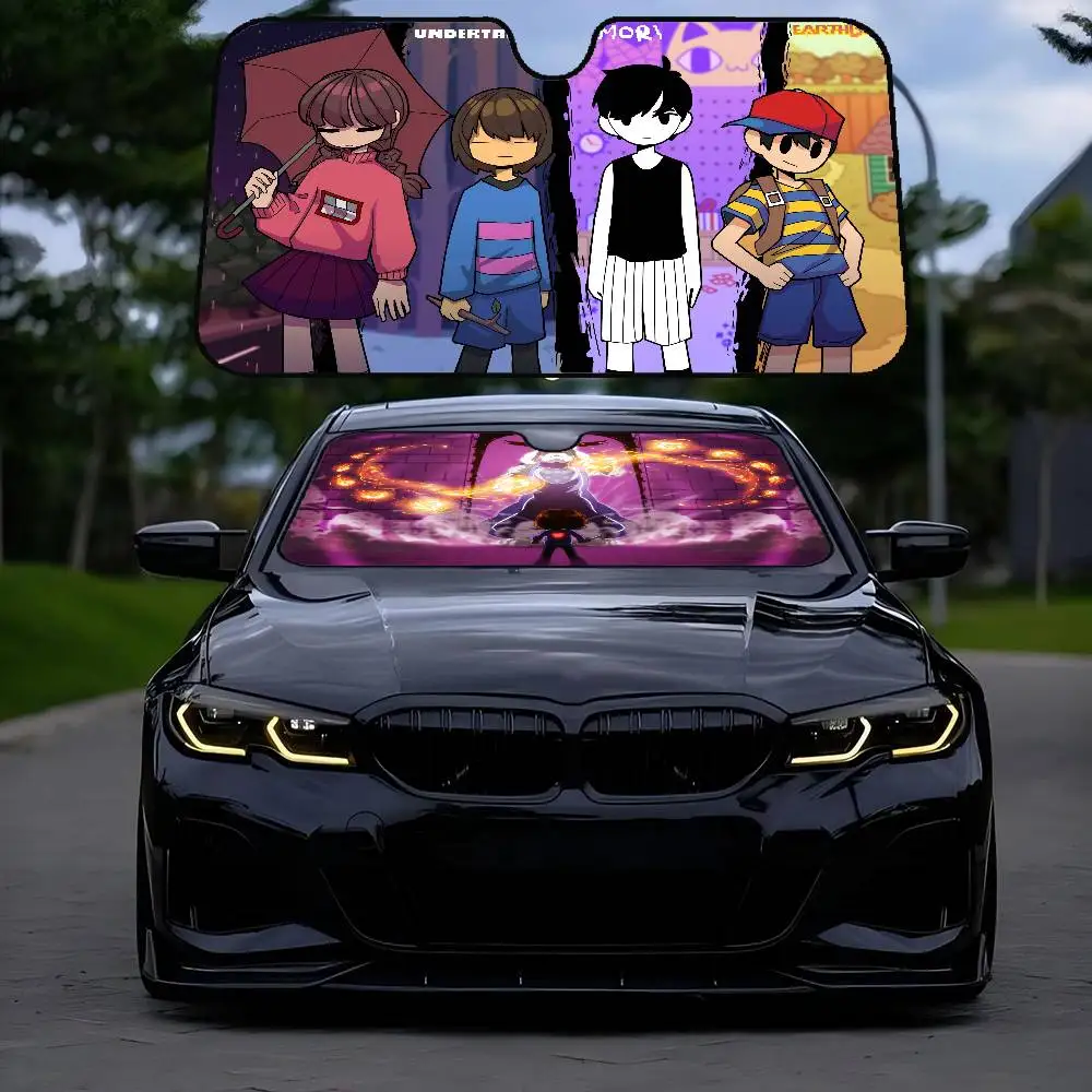 

U-Undertale мультфильм игры лобовое стекло солнцезащитный козырек аниме милый автомобиль переднее лобовое стекло 70x130 см солнцезащитный козырек теплоотражатель