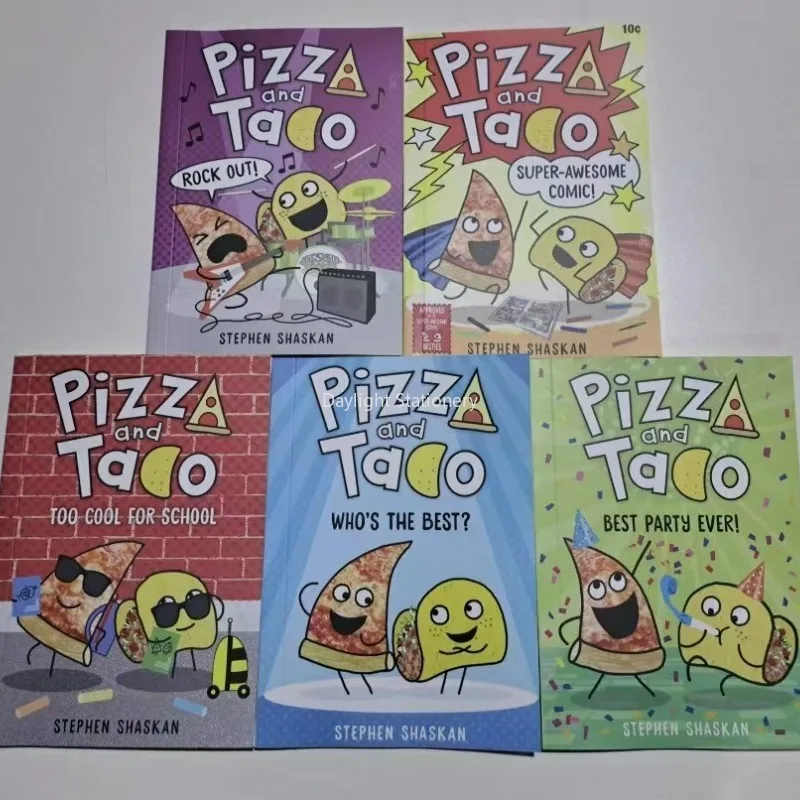 Connect with Pizza and Taco: The Fun-Filled Comic Book Series about Pizza and Taco's Adventures - 5 Volumes