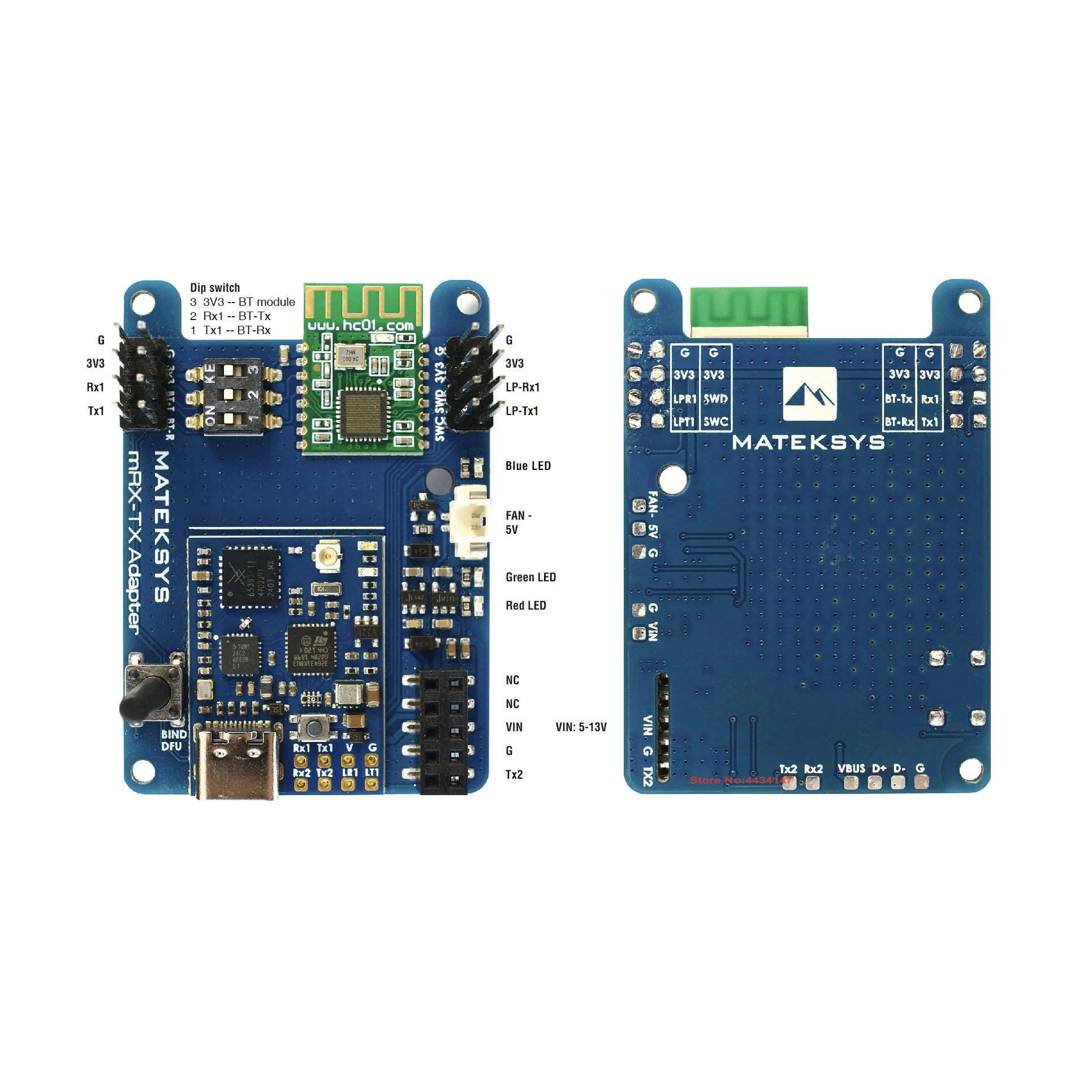 MATEK MATEKSYS MR24-30-TX MLRS MAVLINK 2.4GHZ TX MODULE KIT 2.4G LoRa 30 dBm RF power For Long Range Rc Model