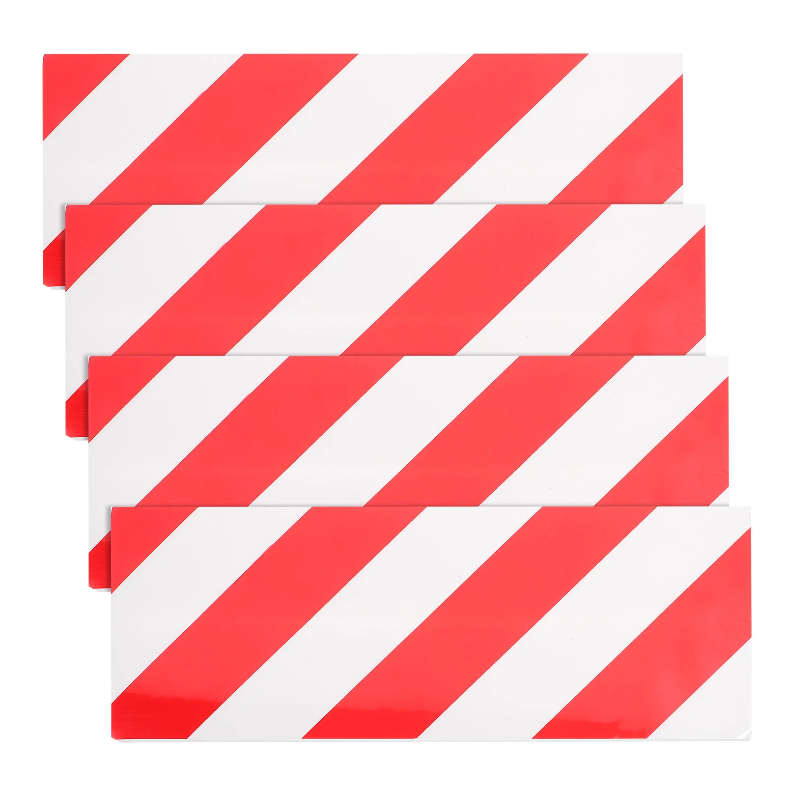 

4 Pcs Red White 40x15x1.5cm Garage Wall Protectors Foam Corner Guards Reflective Strips Durable Bumpers Parking Areas