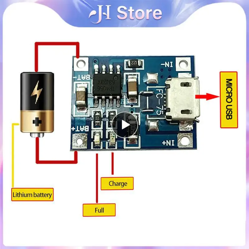 Зарядный Модуль Typec, 1a, литий-ионная зарядная плата типа c с защитой, двойная функция Tp4056, литиевая батарея для Type-c 18650 Micro