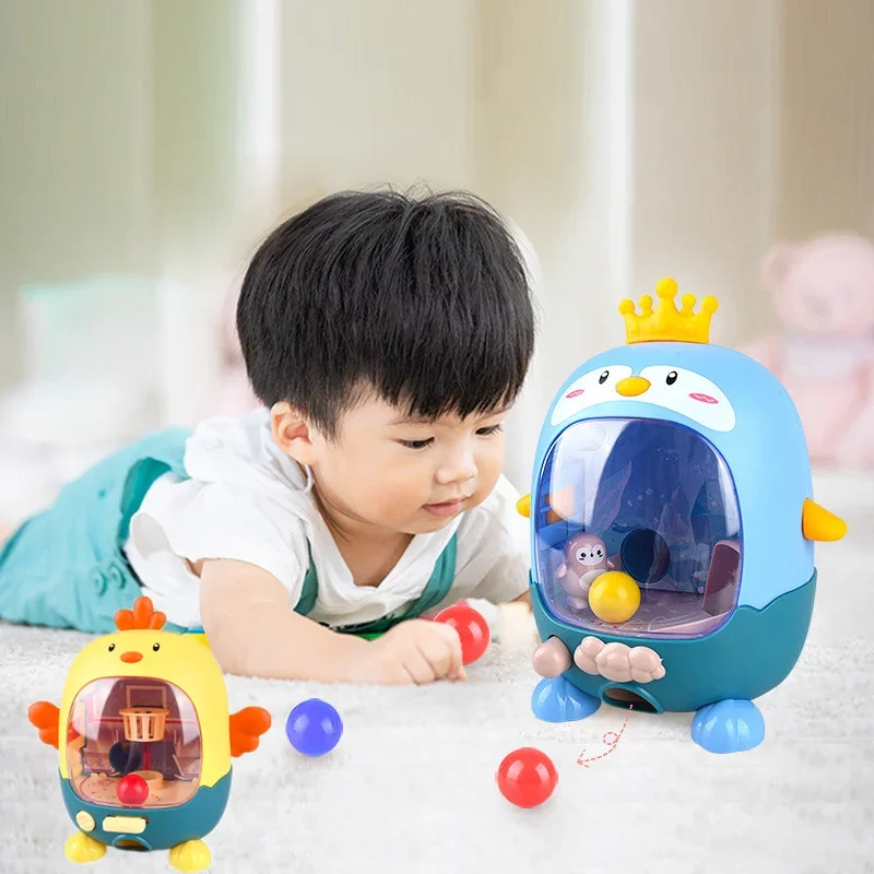 

Children Cartoon Chicken Shooting Machine Penguin Football Machine Finger Catapult Montessori Interactive Kids Educational Toys