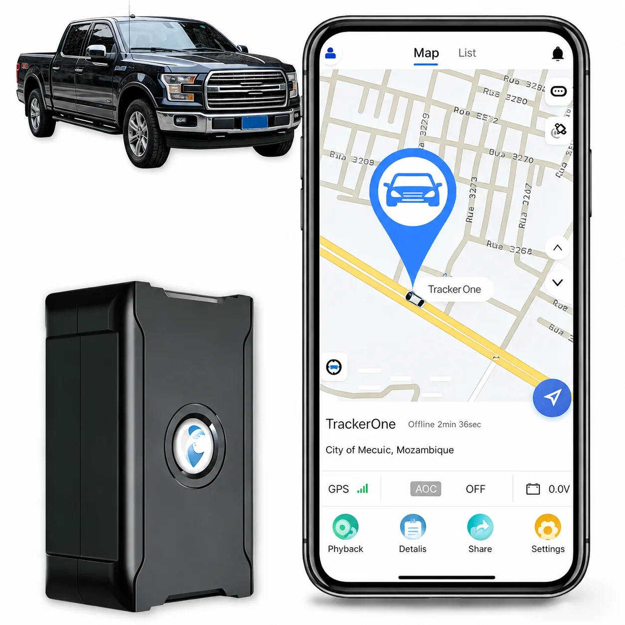 Rastreador GPS em Tempo Real, Localizador de Veículos à Prova d'Água e Antifurto, Rastreamento Remoto Online para Carro, Caminhão e Motocicleta