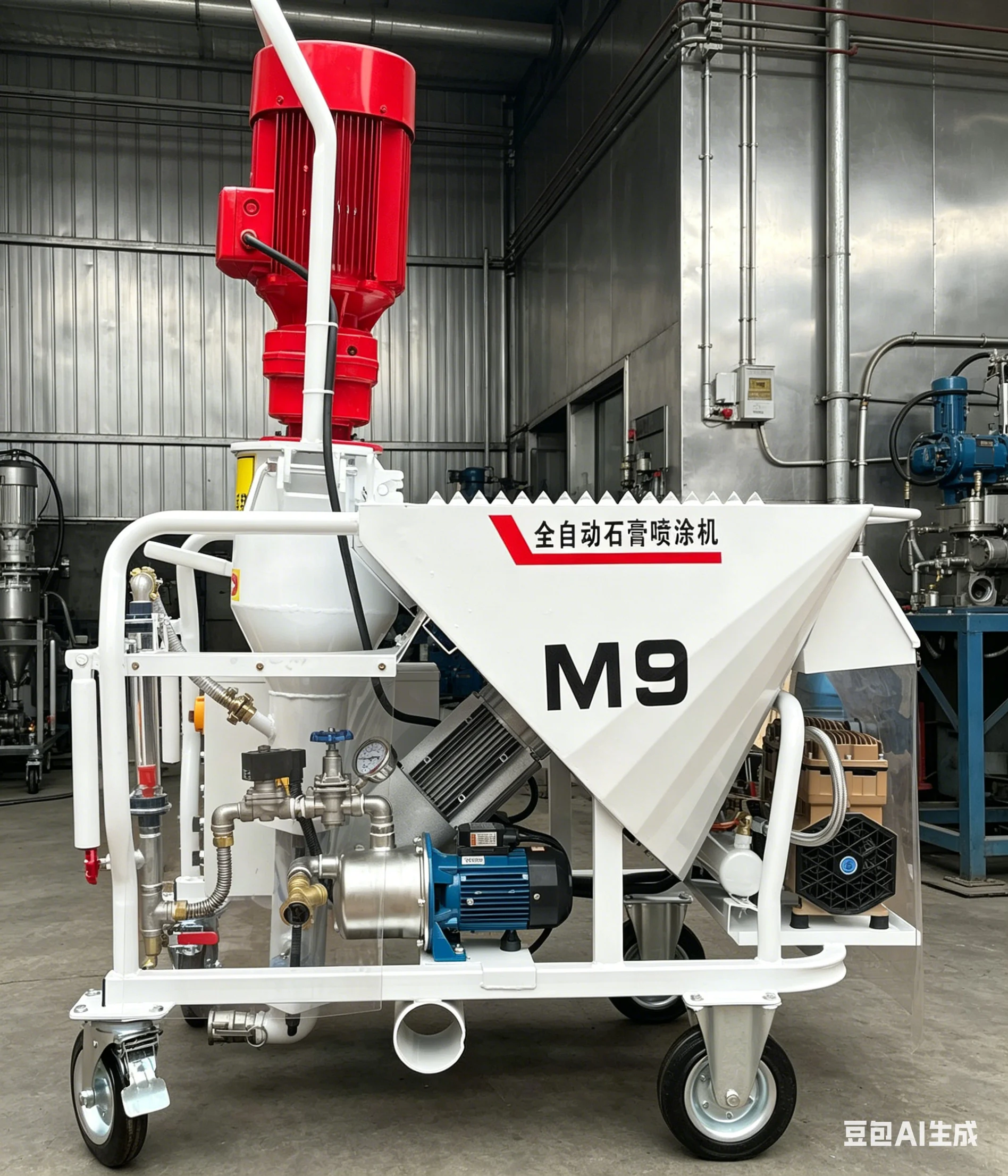 Energy Saving Gypsum Plastering Sprayer Automatic Wall Coating Render Machine