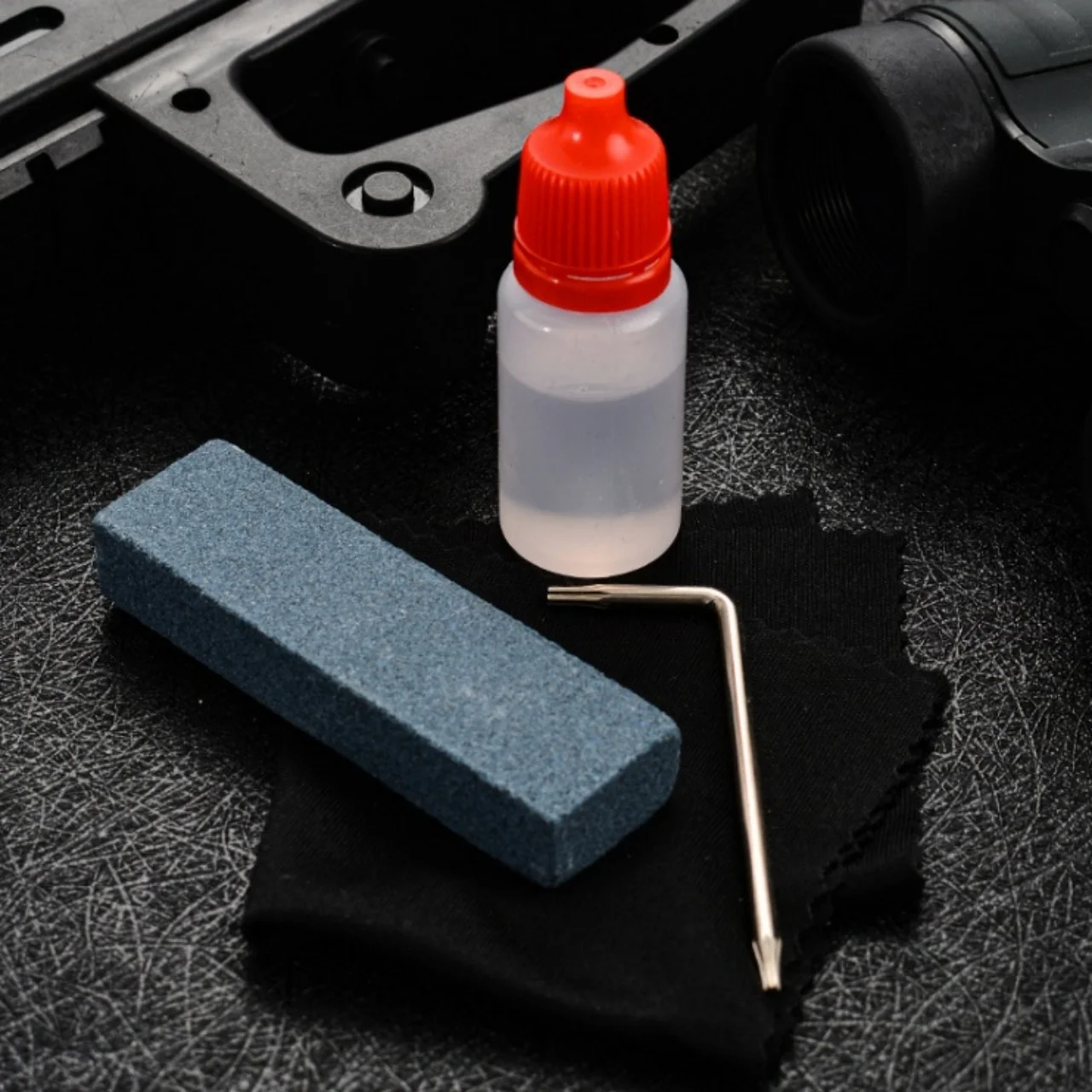 Knife Sharpening & Maintenance Accessory Set with Stone, Guard Oil, Wipe Cloth and Hex Wrench, Fast Delivery From United States Stock