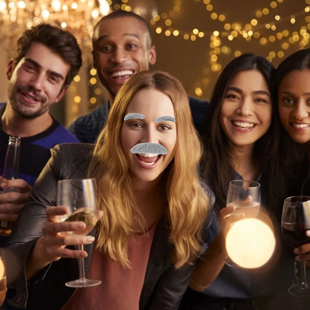 ชุดหนวดปลอมแบบติดเอง 5 ชุด สำหรับคอสเพลย์ ชุดแฟนซีปาร์ตี้ฮาโลวีน ชุดแต่งกายชายชรา อุปกรณ์เสริมชุดฮาโลวีน หนวดปลอม