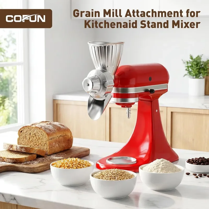 Grain Mill Attachment for Kitchen Aid Mixer