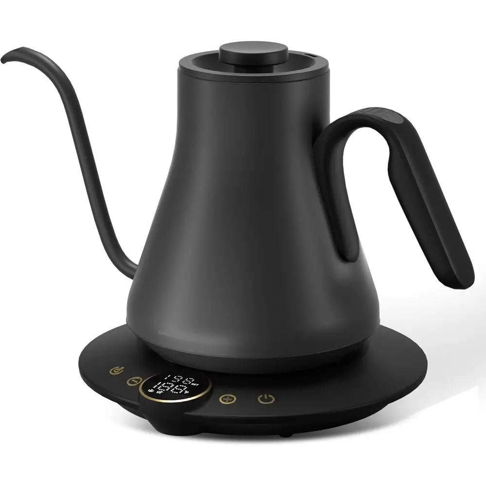 

Electric Kettle with ±1°F Temperature Control for Pour-Over Coffee & Tea, 1500W Quick Heating, Stainless Steel, 0.9L Capacity, M