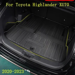 Car Rear Trunk Liner Cargo Boot TPO Trunk Mat Floor Tray Mud Kick Carpet For Toyota Highlander XU70 Refit 2023 2022 Accessories