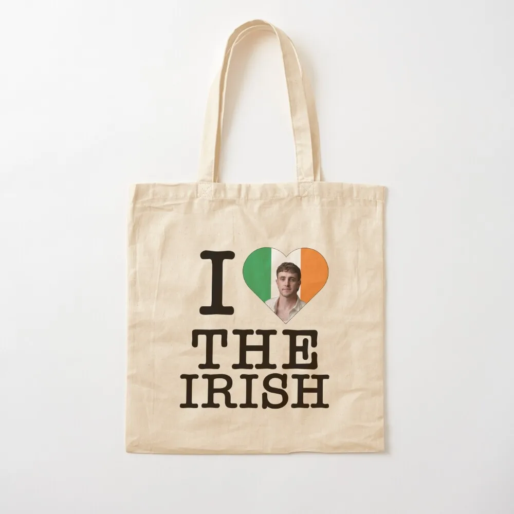 

I love heart the irish Paul Mescal Tote Bag Women's bags custom tote bag Canvas Tote Bag