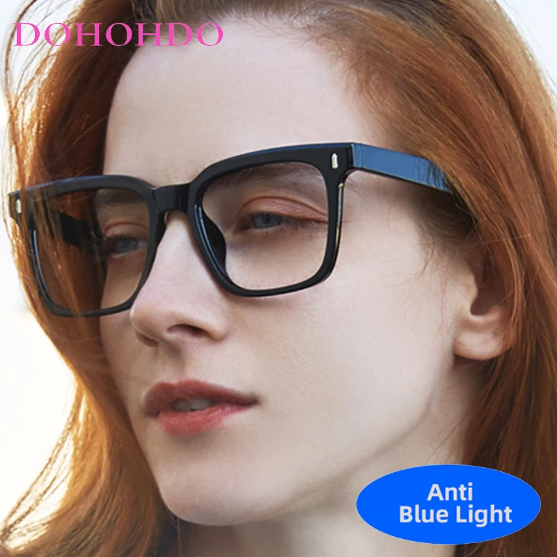 

Classic Square Rivets Blue Light Blocking Glasses Women Men Fashion Brand Designer Computer Reading Eye Protection Eyewear Очки