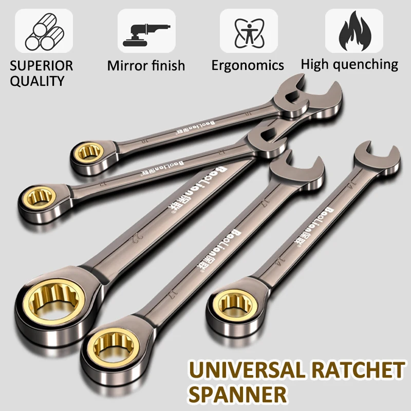 Universal Torx Wrench Adjustable Torque 6-32mm Ratchet Spanner for Bicycle Motorcycle Car Repair Tools Mechanical Tool