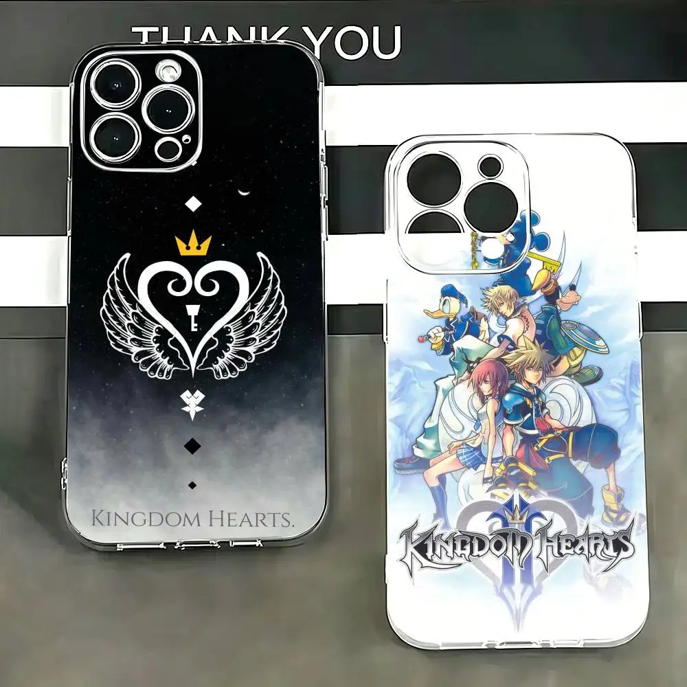 

Kingdoms H-Hearts Games Phone Case For IPhone 17 16 15 14 13 12 11 Mini Pro Max Plus Transparent Cover