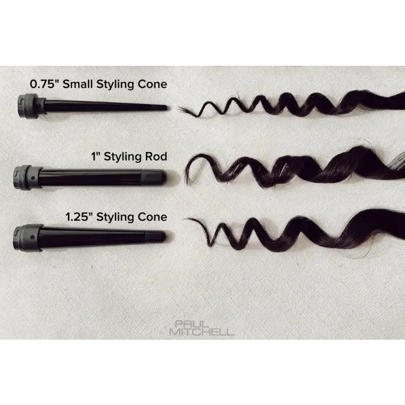 Paul Mitchell Pro Tools Express Ion Varita rizadora intercambiable de cerámica 3 en 1 sin cortes, 3 barriles para múltiples peinados