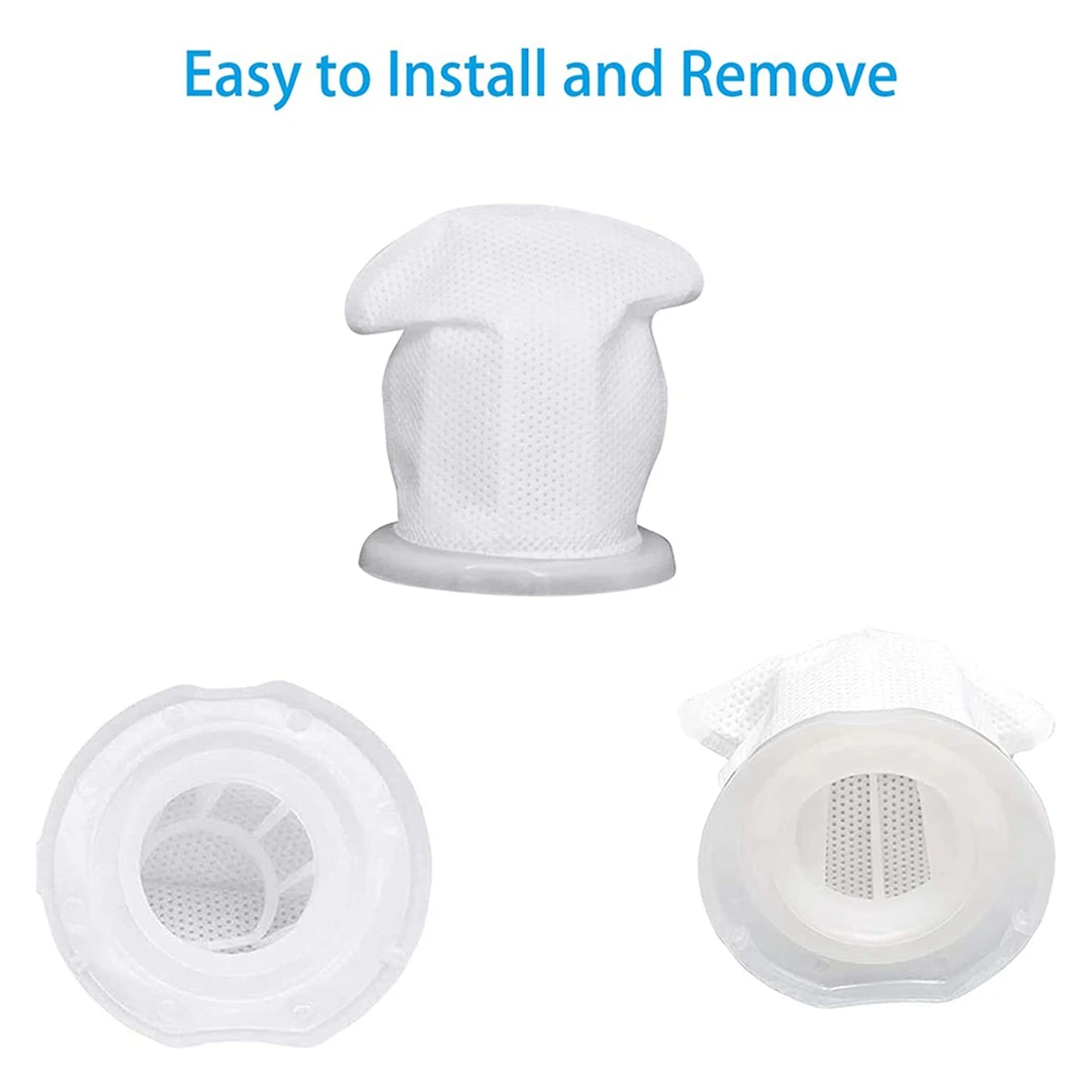 Substituição Dirt Filter para Vorwerk Kobold VC100, lavável, sem fio, aspirador de mão, 6 peças